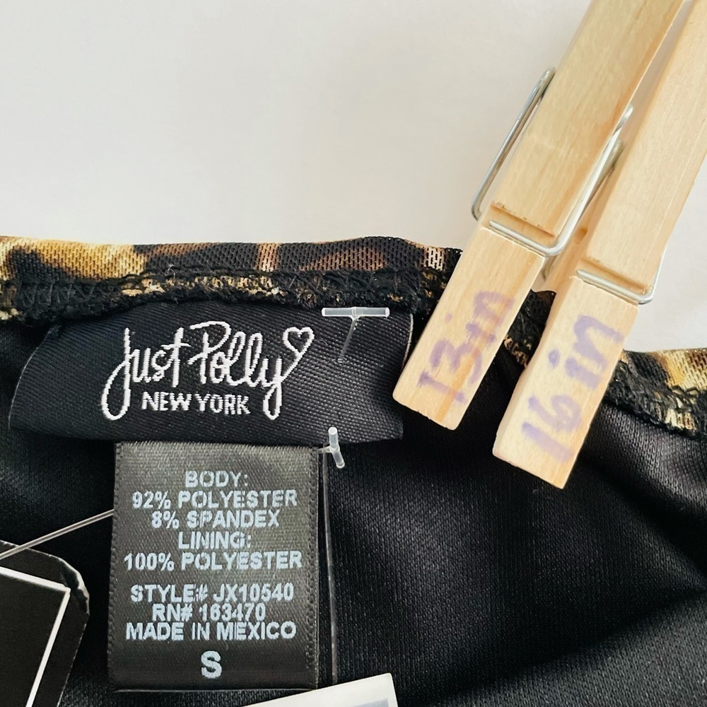 Leopard print clear strap tank top size small NEW… - image 3